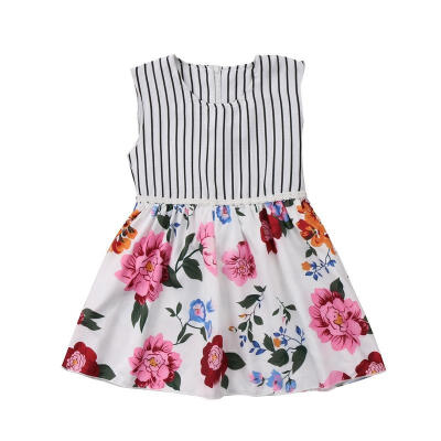 

Fashion Toddler Kids Baby Girls Princess Floral Formal Party Dresses Sundress