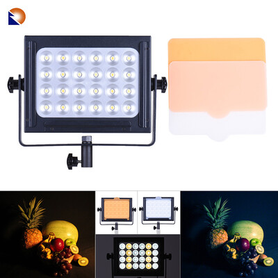 

Zifon ZF-5000 24 LED Video Light Dimmable DSLR Camera Camcorder Panel Light w White Orange Filter High Power Ultra Bright for Pho