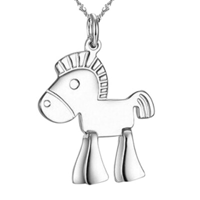 

Hot Cute Rose Gift Sale Steel Gold Horse Clavicle pendant necklace Pendant 18K Titanium Steel Clavicle Necklace Titanium Novelty