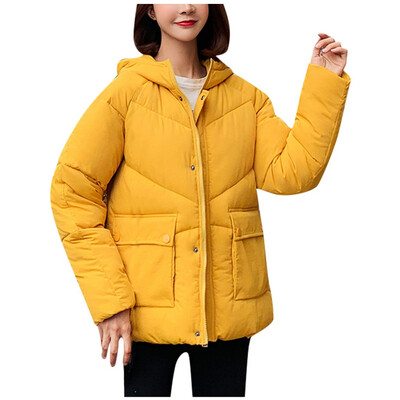 

Toponeto Women Winter Warm Pocket Hooded Thick Warm Slim Jacket Overcoat Outcoat Coat