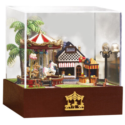 

〖Follure〗Carousel Joy Park SunnyVersion Diy Hut New Christmas Decoration Small Gift