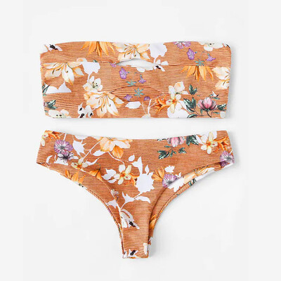 

Saidsome Women Floral Print Bikini Set Swimming Two Piece Swimsuits Swimwear Beach Suit