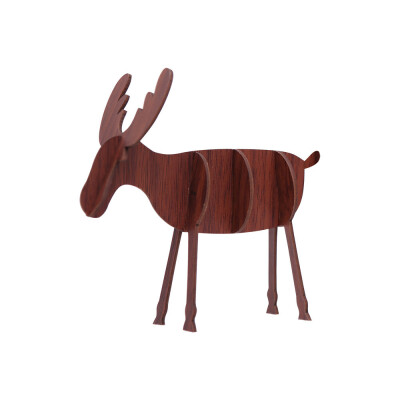 

Toponeto 1 Pc Fashion Decoration Accessories Gift Christmas Ornament Wooden elk