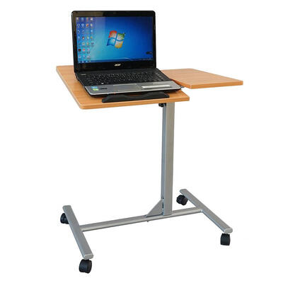

Laptop Stand Rolling Cart Foldable Portable Mobile Height Adjustable Standing Table for Home Office
