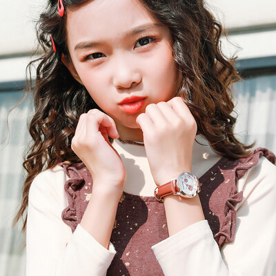

Childrens watch girl waterproof junior high school students primary school luminous cute girls girls female models Korean ve