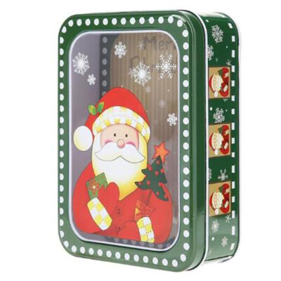 

Christmas Rectangle Mini Candy Tin Box Gift Packing Jewelry Storage Wedding Case