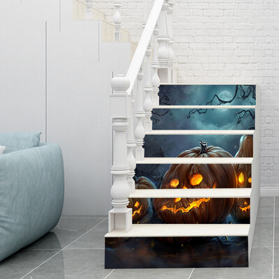 

〖Follure〗Halloween Pumpkin Stereo Stickers 3D Stair Stickers Can Be Moved Decor