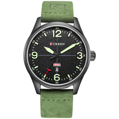 

CURREN Men\s Luxury intage Band Material Type Leather Quartz Dress Watch