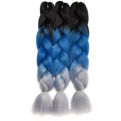 

3 Packs Braiding Hair Ombre for crochet Hair Weave with Synthetic&Twist Braiding Hair Extensions