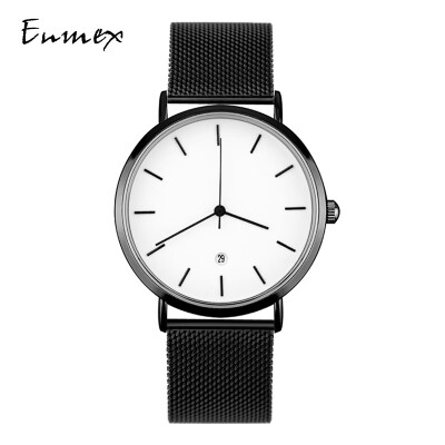 

Two - pin lightweight steel - woven wristwatch Simple Calendar Mystery Cold Watch