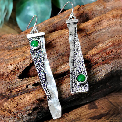 

Vintage Women Faux Turquoise Gemstone Charm Hook Earrings Party Jewelry Gift