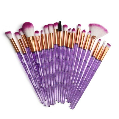 

20Pcs Diamond Makeup Brushes Set Cosmetic Powder Foundation Eye Shadow Lip Eyebrow Colorful Professional Makeup Brush Kit New Hot