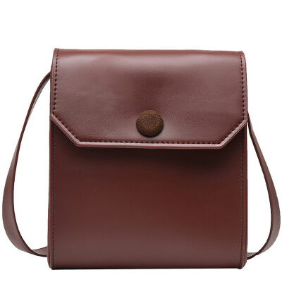 

Women Small Square Bag Versatile Simple Shoulder Messenger Bags PU Leather Solid Crossbody Bags Mobile Phone Handbag YJ