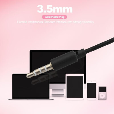 

35mm Wired Headphone In-Ear Headset Stereo Music Earbuds Metal Earphone Hands-free with Microphone In-line Control for Smartphone