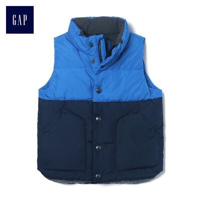 

GAP flagship store boy baby boy color zipper down vest children thick vest 304616 autumn lake blue 80cm 12-18 months