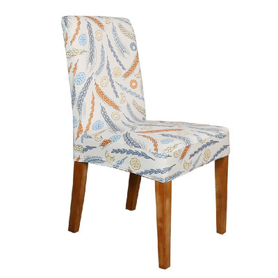 

Printed Chair Cover Soft Milk Silk Home Seat Protector Stretch Anti Dust