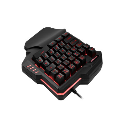 

Mzxtby RGB Professional OneSingle Hand Gaming Keyboard USB Wired Esport Gamer Keyboard 35 Key Coloful LED Backlit for LOL