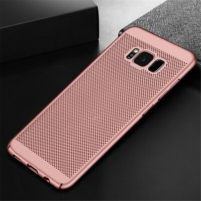 

Goowiiz Phone Case For Samsung Galaxy J7 DuoJ8J4 2018J6 2018 Full Protection Slim Hard PC Breathable Grid Back Cover