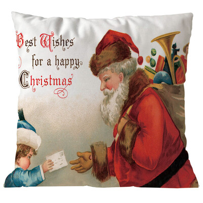 

Tailored Merry Christmas Pillow Cases Linen Sofa Cushion Cover Home Decor Pillow Core