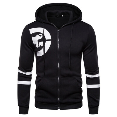 

Toponeto Men Autumn Long Sleeve Patchwork Hoodie Hooded Sweatshirt Top Tee Outwear Blouse