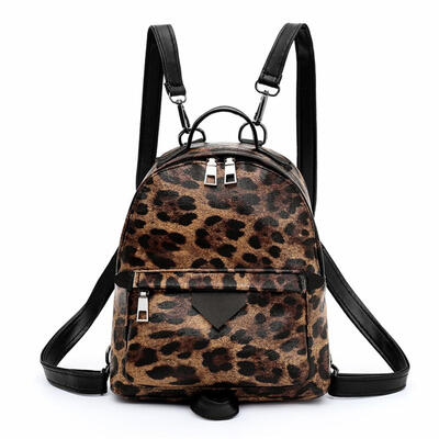 

Animal Print Shoulder Crossbody Bags Women Backpacks PU Leather Knapsack