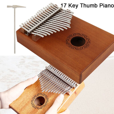 

Wooden Kalimba 17 Key Thumb Piano Solid Finger Piano Mahogany Body with Case