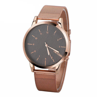 

Men Quartz Watch Stainless Steel Mesh Strap Ultra Thin Dial Business Clock