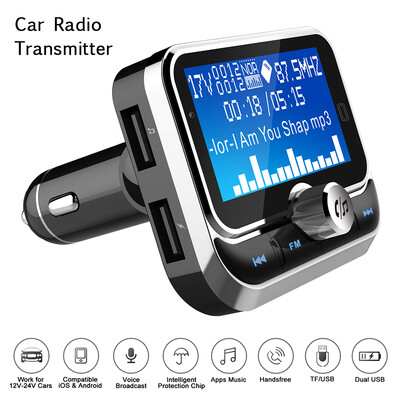 

Car Radio Transmitter Bluetooth FM Transmitter Receiver Radio Adapter Car Kit