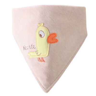 

4630cm Childrens Color Cotton Saliva Towel Baby Cartoon Pattern Triangle Towel Double Double-Sided Double Button Bib