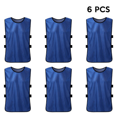 

6 PCS Adults Soccer Pinnies Quick Drying Football Jerseys Sports Scrimmage Practice Sports Vest Team Training Bibs