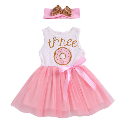 

Princess Baby Girl Dress Cotton Baby Infant Fairy Tale Petals Colorful Dress with Headwear Princessborn Baby Dresses Gift