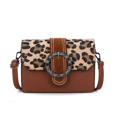 

Fashion Leopard Print Circle Hasp PU Leather Messenger Bags Women Shoulder Bags Crossbody Bag Handbag Strap Bolsa Feminina