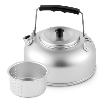 

08L Portable Ultralight Aluminum Camping Water Kettle Outdoor Coffee Pot Teapot with Filter for Home Hiking&Picnic