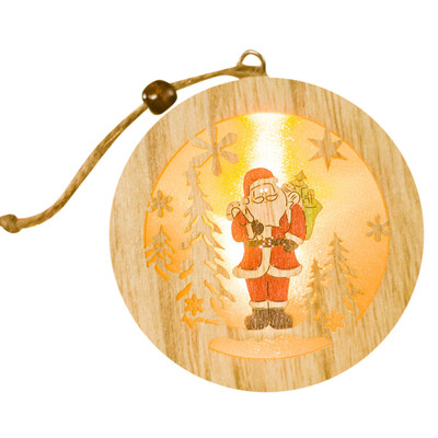 

Gobestart LED Wood Light Chrismas Xmas Tree Hanging Ornament Garden Party Decor