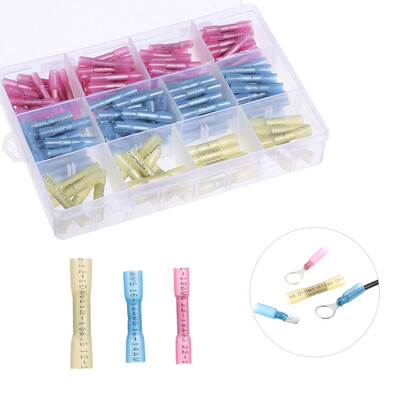 

200PCS Heat Shrink Wire Connector Kit Electrical Insulated Crimp Marine Automotive Terminals Set Z200-4