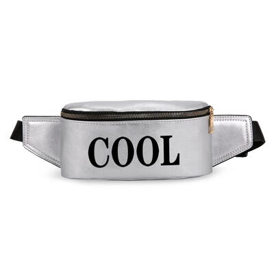 

Women Letter Print Shoulder Waist Fanny Packs Leather Crossbody Chest Bags