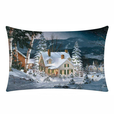 

Tailored Merry Christmas Rectangle Cushion Cover Throw Pillow Case Pillowcase