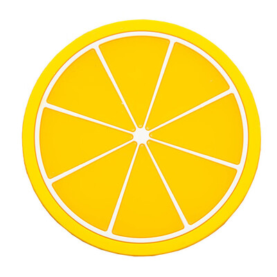 

Siaonvr Fruit Coaster Colorful Silicone Cup Drinks Holder Mat Tableware Placemat