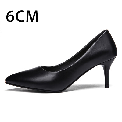 

Professional womens shoes 2019 spring new tide high-heeled shoes black shoes shoes pointed thin heel with work shoes women