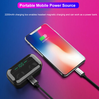

Wireless Bluetooth 50 Headphones Mini Invisible Earphone In-ear Music Headset Charging Box Hands-free with Mic