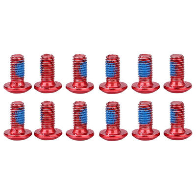 

12pcs M5x8mm Disk Brake Rotor Bolts T25 Bike Bottle Holder Bolts Cage Screw