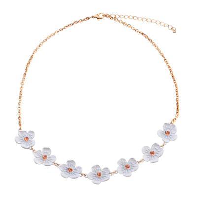 

New Arrial Woman Fashion Plum Blossom Jewelry Branches Cherry Flower Pendant & Necklace