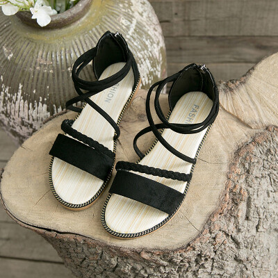 

Summer Roman Sandals Fairy Wind Student Fashion Flat-bottomed Beach Shoes Ins Tide