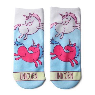 

Women Girls 3D Crazy Animal Cartoon Printed Funny Casual Ankle Socks