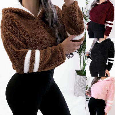 

Winter Women&39s Pure Color Long Sleeve Hooded Tops Sweatshirt Hoodies