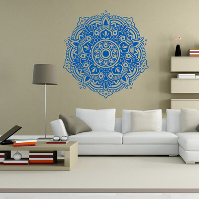 

〖Follure〗Mandala Flower Indian Bedroom Living Room Wall Stickers Decal Art Mural Home