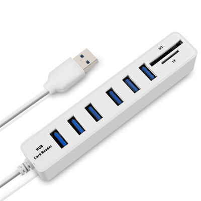 

JDL-HSD8 USB Hub Combo Splitter 36 Ports Optional USB 20 High Speed Mini 2 In 1 SD TF Card Reader for Laptop Computer