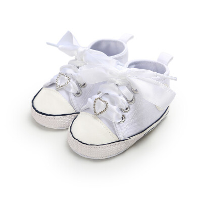 

Baby Toddler Shoes Baby Satin Lace Cute Love First Toddler Shoes With pink Laces For 0-18M