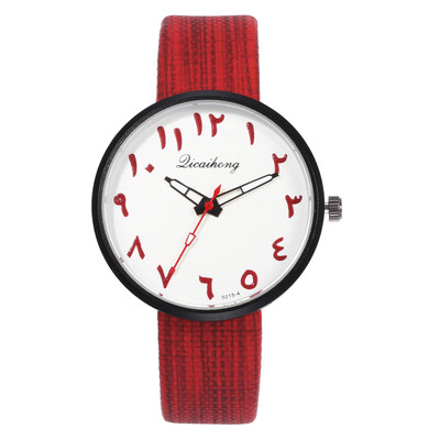 

Womens personality digital fashion wrist watch creative wood grain