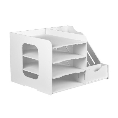 

Book Magazine Holder Desk Organizer Stationery Storage Stand Shelf Rack Desktop File Rack Storage Artifact Multi-layer Large Capac